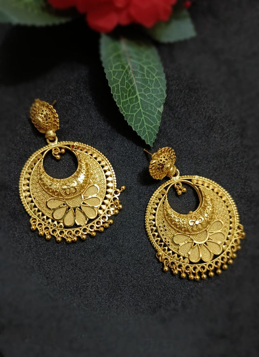 One Gram Gold Forming Chand Bali design ear rings