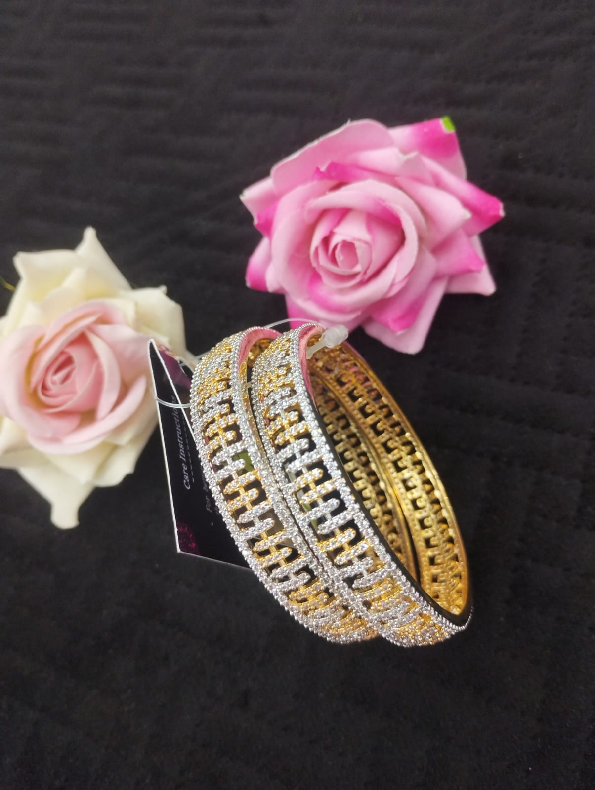 Gold Plated CZ bangles