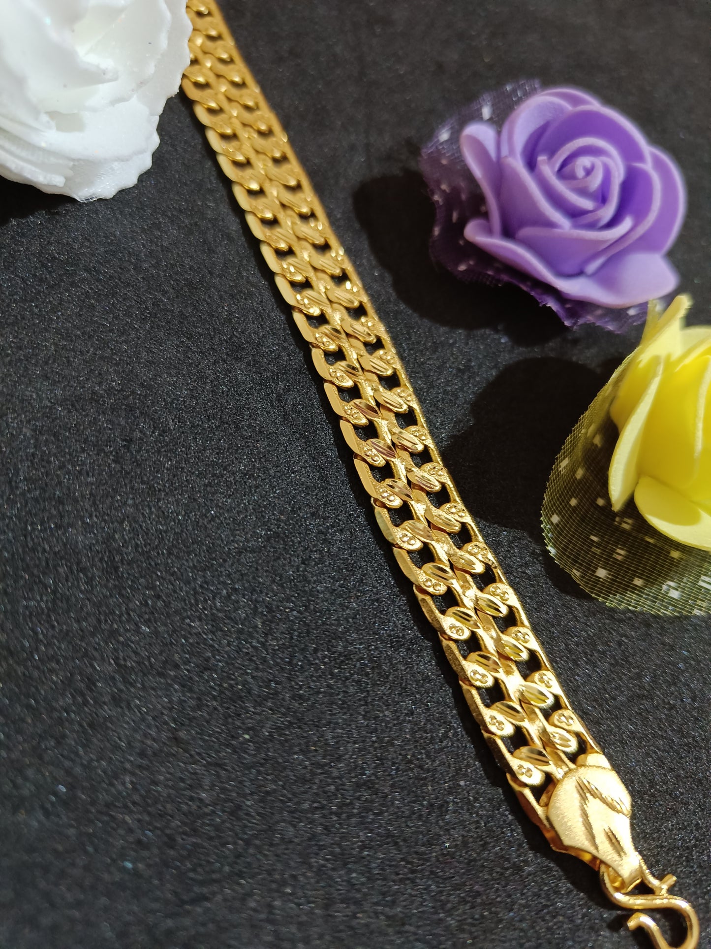 One gram gold plated bracelet for men