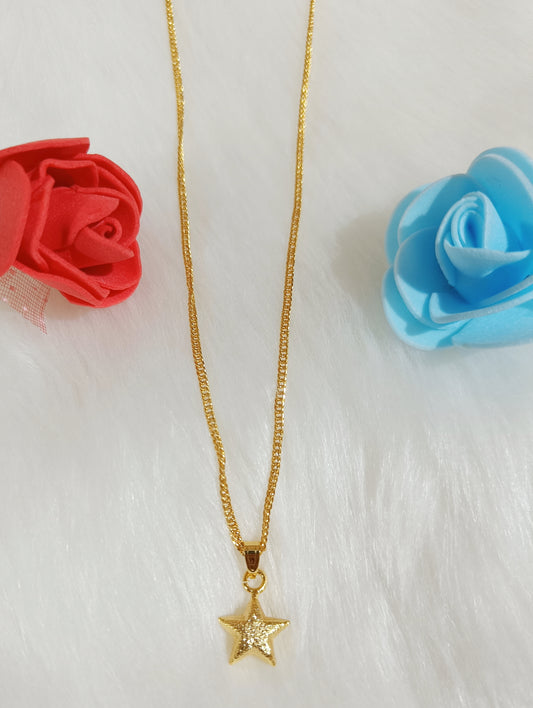 Gold plated chain and pendant set