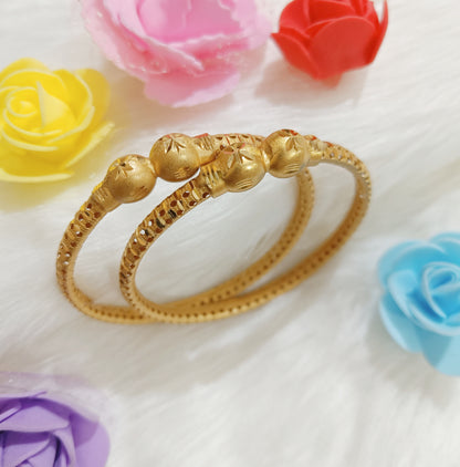 Traditional design gold plated bangles for women