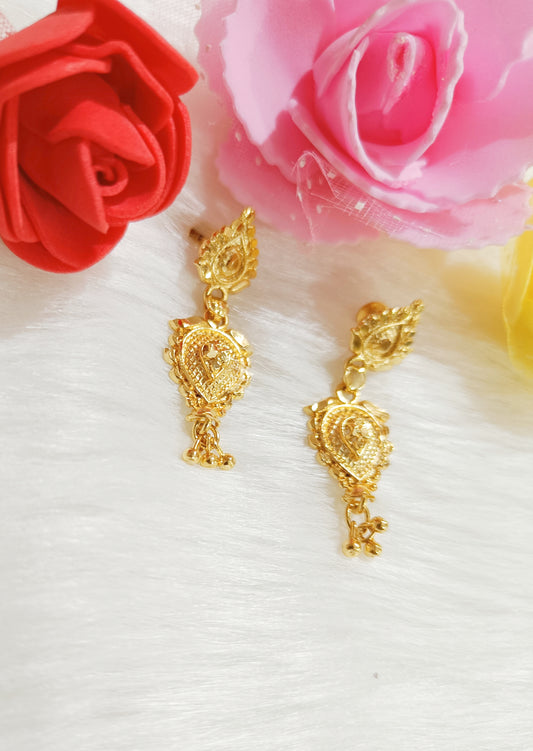 Gold plated dangler ear rings