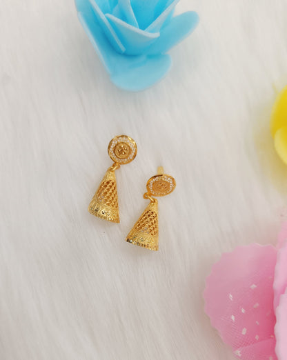 Gleaming Gold Plated Ear-Rings