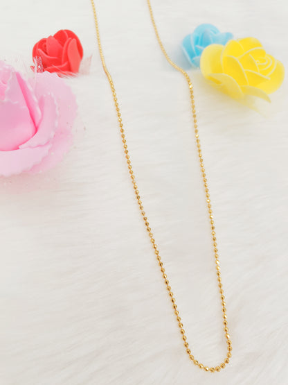 Gold plated ball design chain for women