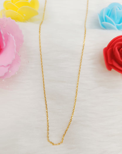 Gold Plated Slim Link Chain For Women