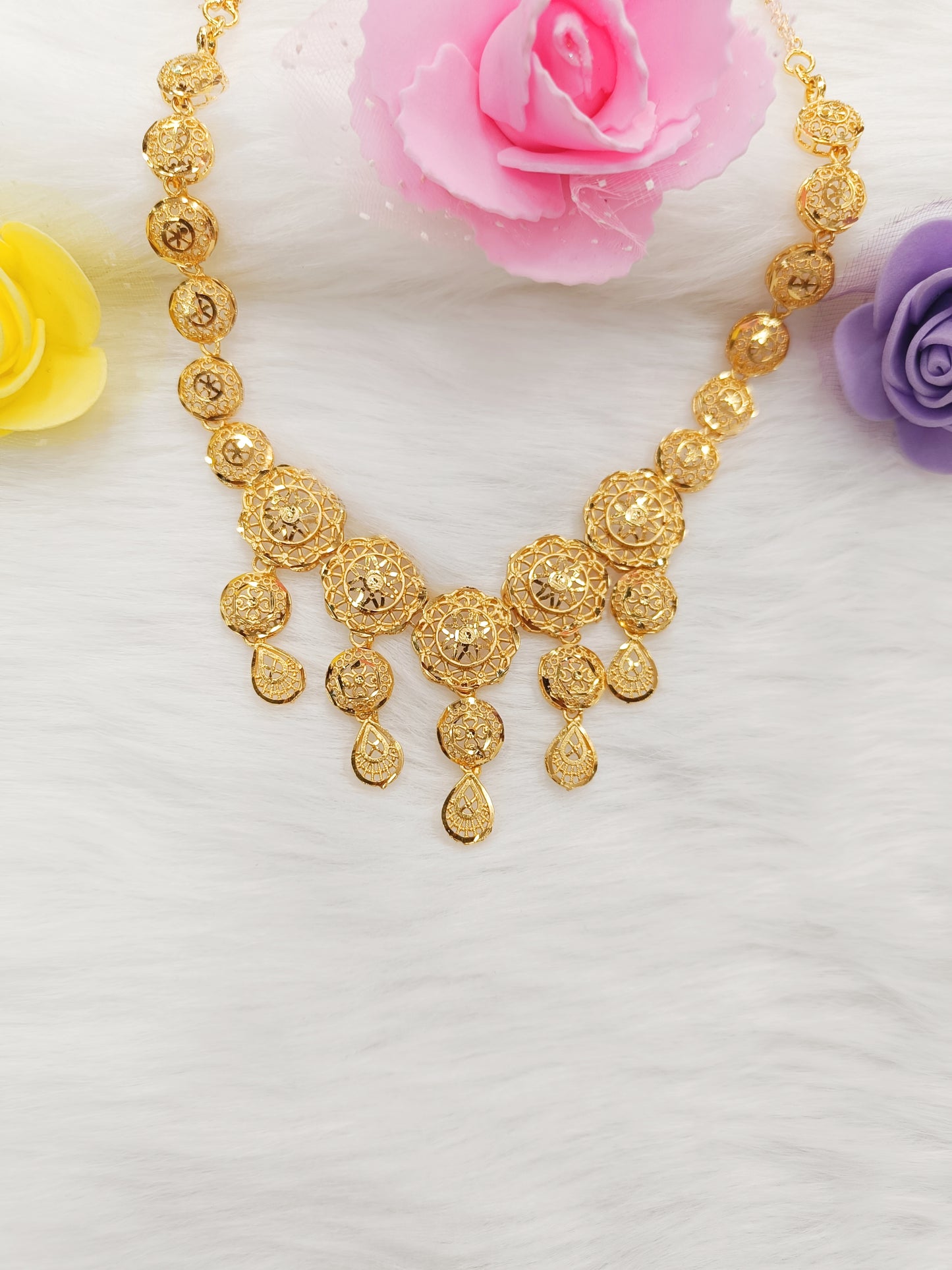One Gram Gold Plated Arabic design Necklace