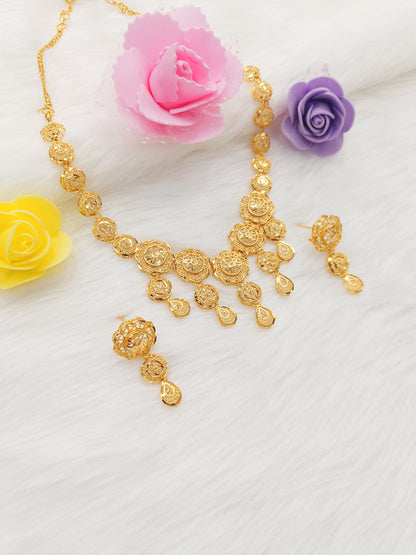 One Gram Gold Plated Arabic design Necklace