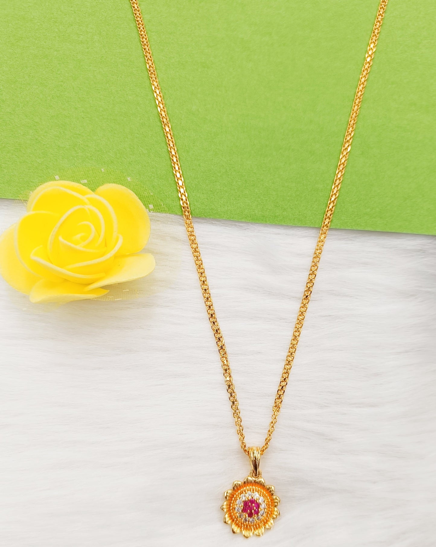 Gold Plated Golden Splendor Necklace For Women