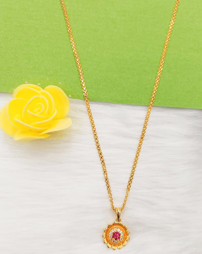 Gold Plated Golden Splendor Necklace For Women