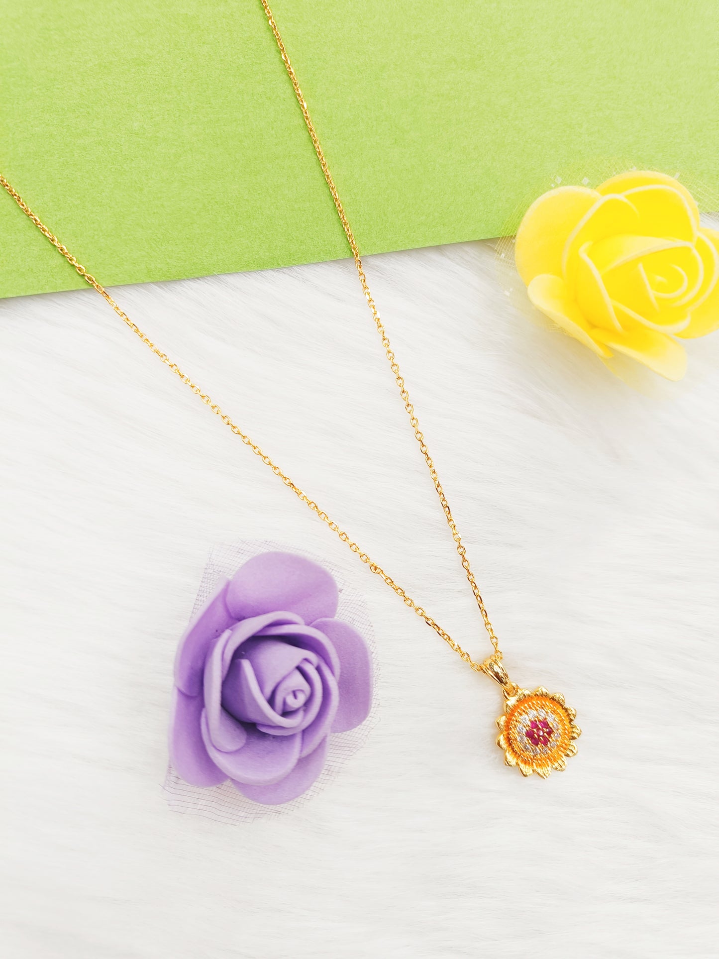 Sunburst Shine Gold Plated Necklace