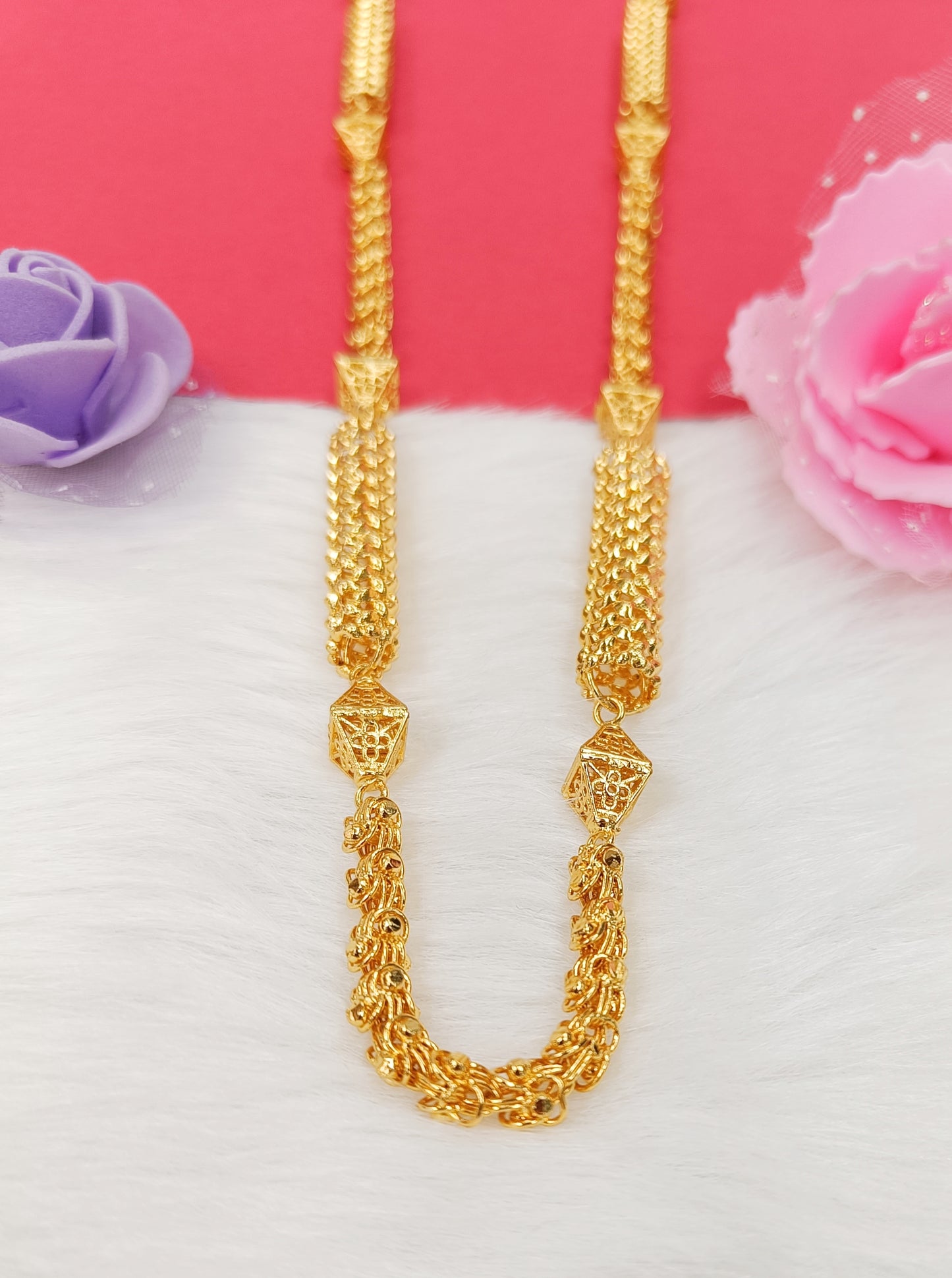 Gold plated Gokul mix design chain