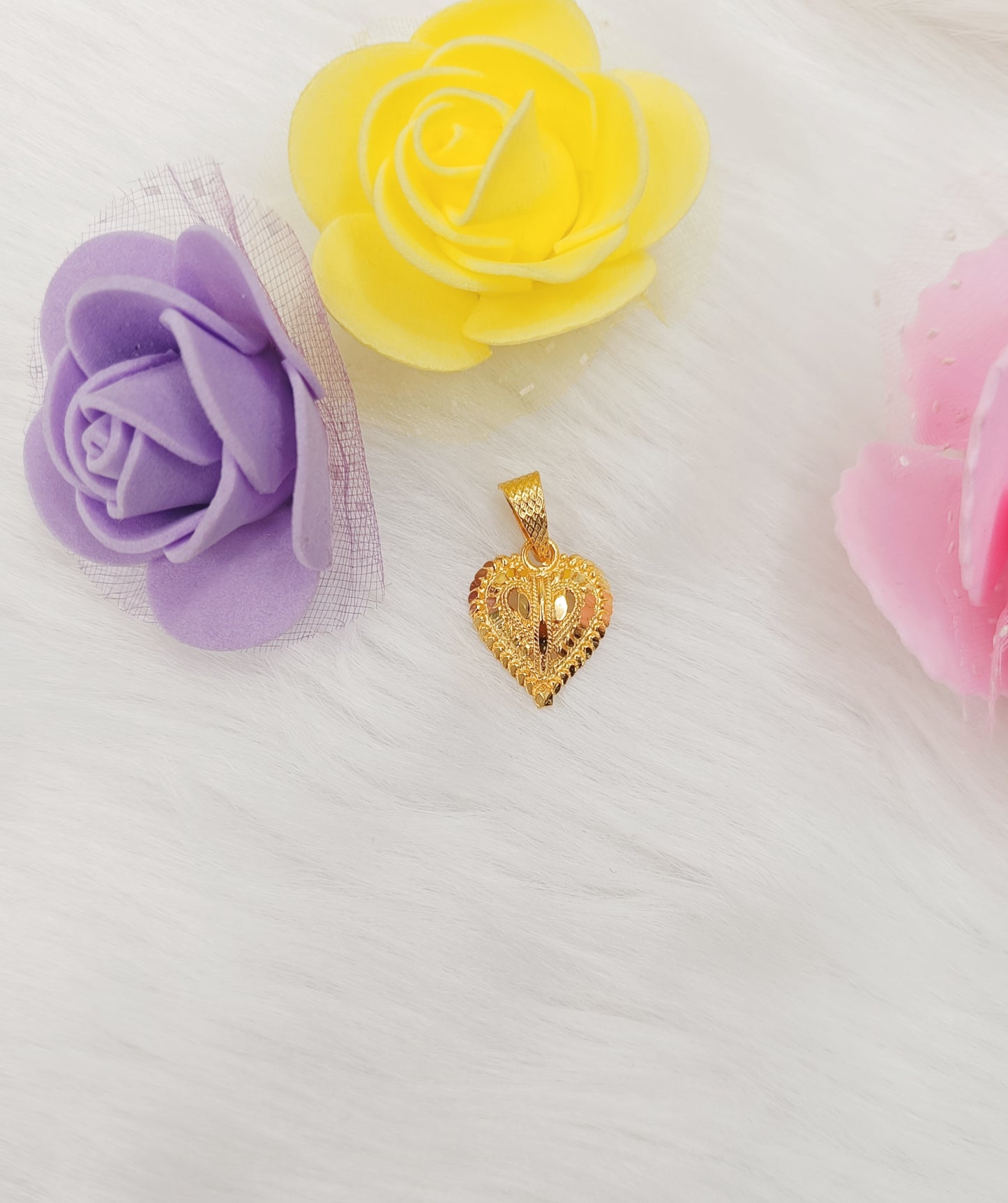 Gold Plated Heart Shaped Locket For Chain