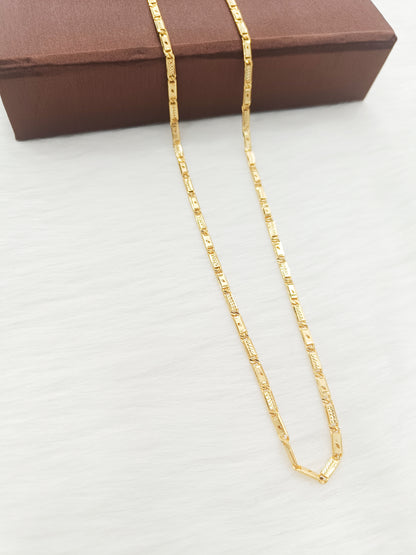 One Gram Gold Plated Nawabi Design Slim Chain