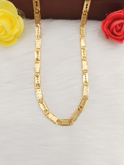 One Gram Gold Plated Nawabi Chain For Men