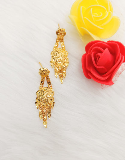 One Gram Gold Plated Floral Necklace Set