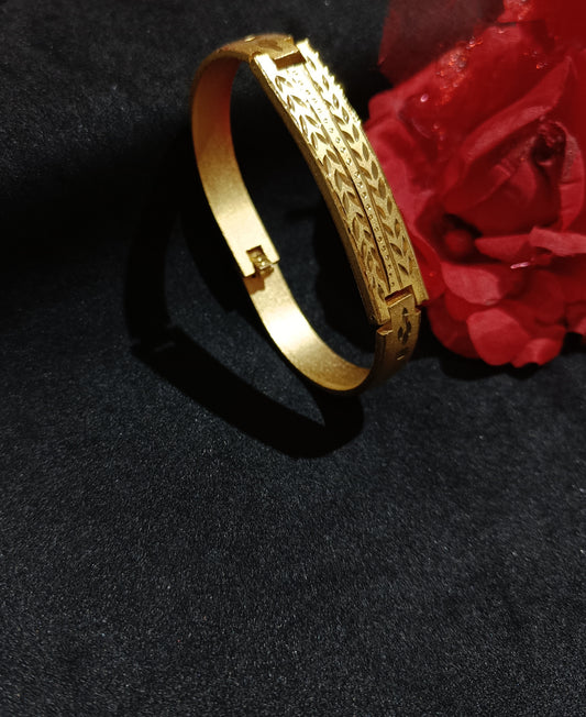 One Gram Gold Plated Kada Bracelet For Men