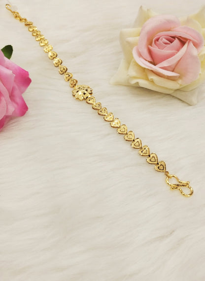 Gold Plated Floral Bracelet For Women