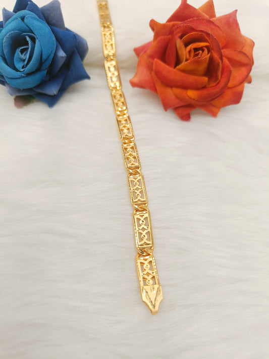 one gram gold plated nawabi bracelet for men