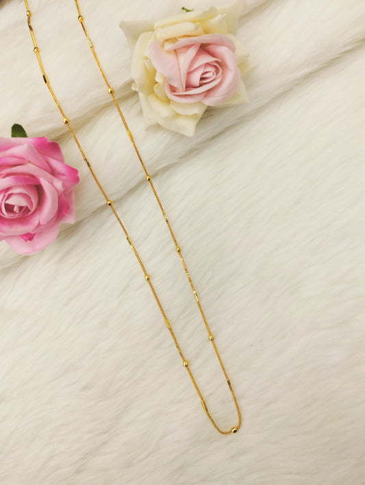 Gold plated beads chain for women